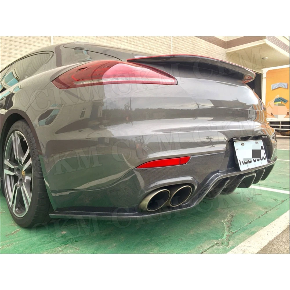 Карбоновый задний диффузор спойлер для Porsche Panamera 970 GTS Turbo S- задние плавники Акула Стиль противоскользящая пластина