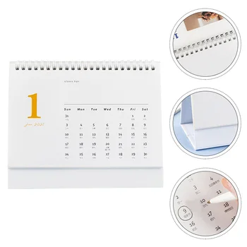 

1pc Daily Scheduler Calendar Simple Calendar Table Planner Calendar Mini Paper Calendar for Desktop School Home Office