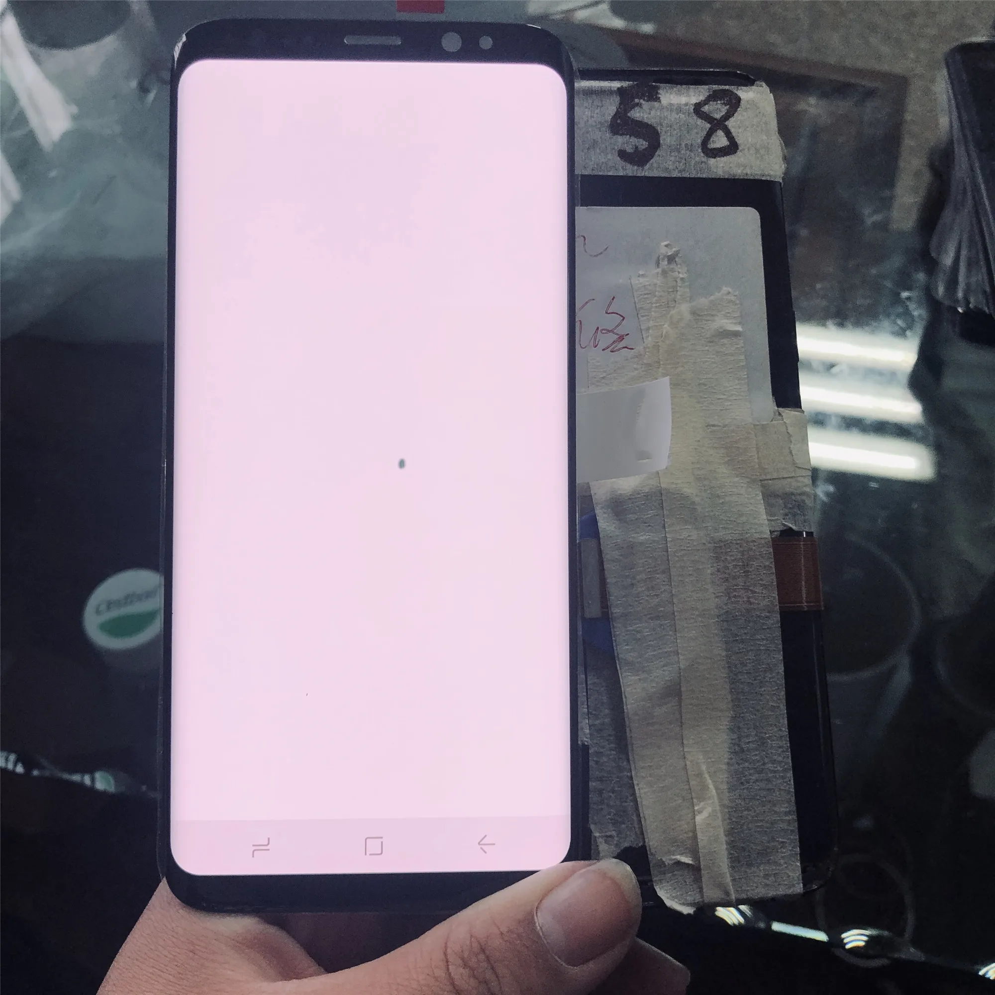 Большой ожога с мертвой точкой AMOLED LCD для Samsung Galaxy S8 G950 G950F ЖК дисплей сенсорный