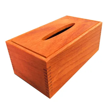 

1PC Wooden Tissue Box Natural Napkin Case Paper Towel Holder Table Napkin Holder for Home Office Orange