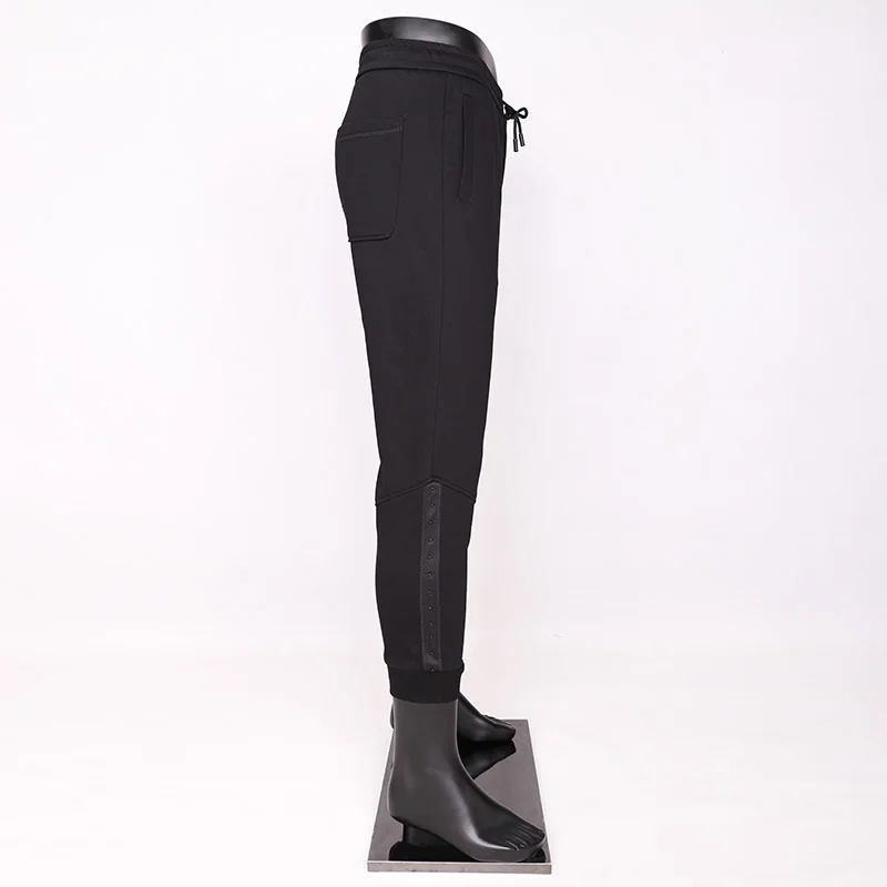 2019 New High Quality Pants Men Casual Elastic Long Trousers Male Cotton Lattice Black Work Pant men's Autumn Large Size 30-44
