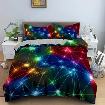 

3D Printing Bedding Set Luxury Duvet Cover With Pillowcase Quilt Cover Queen King Bed Linens Starry Sky Pattern Comforter