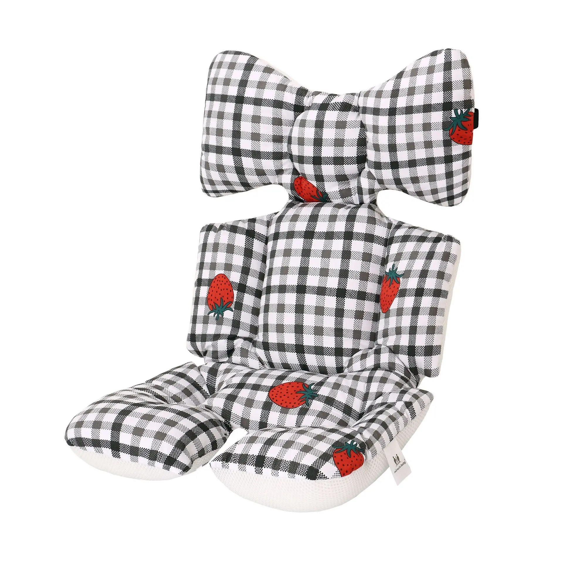 2 кристалла по бокам с принтом для малышей, подушка для детской коляски кресло теплая подушка матрасы, наволочка ребенок каретки корзину прокладка тележка Подушка на стул - Цвет: STRAWBERRY