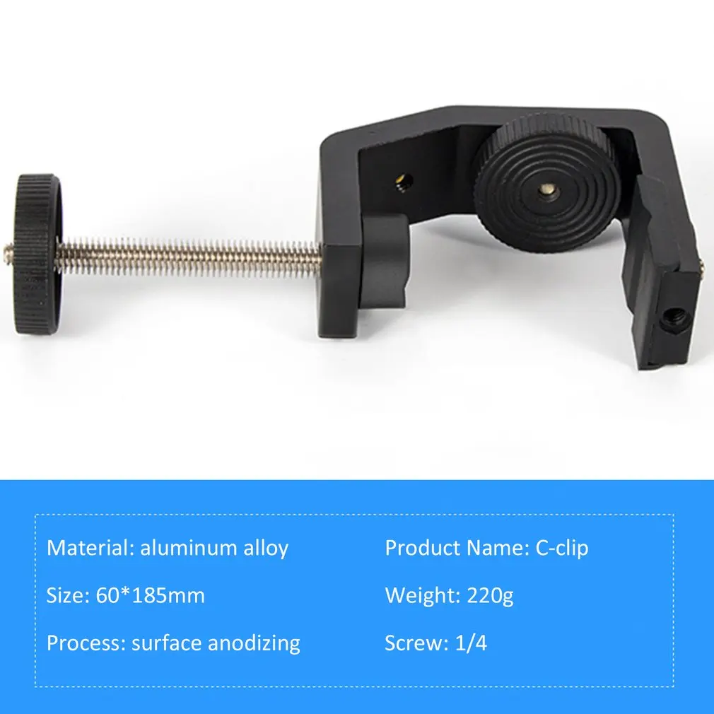 Настольная Универсальная Многофункциональная c-образная камера винтовой зажим + 360 градусов Мини шаровая Головка 1/4 "винт Вспышка Speedlite