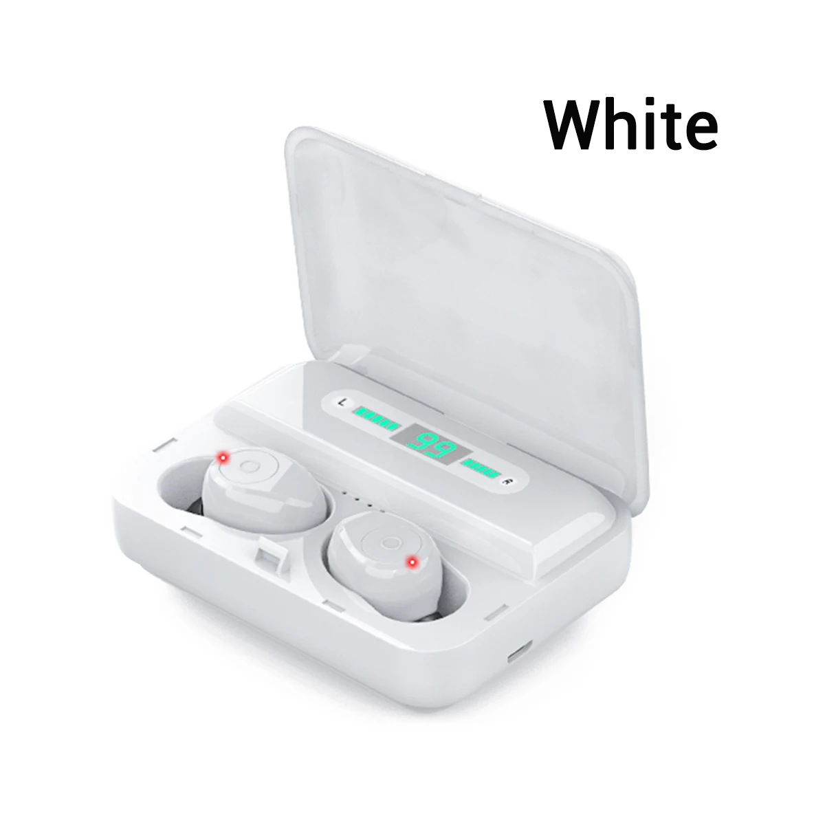 Bluetooth наушники TWS, беспроводные наушники, светодиодный дисплей с внешним аккумулятором, стерео игровая гарнитура, спортивные наушники для iPhone, Xiaomi - Цвет: no breathing light 1