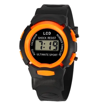 

Fashion and Durable Kids Casual Electronic Watch Children Comfortable Silicone Sports Watches LL@17
