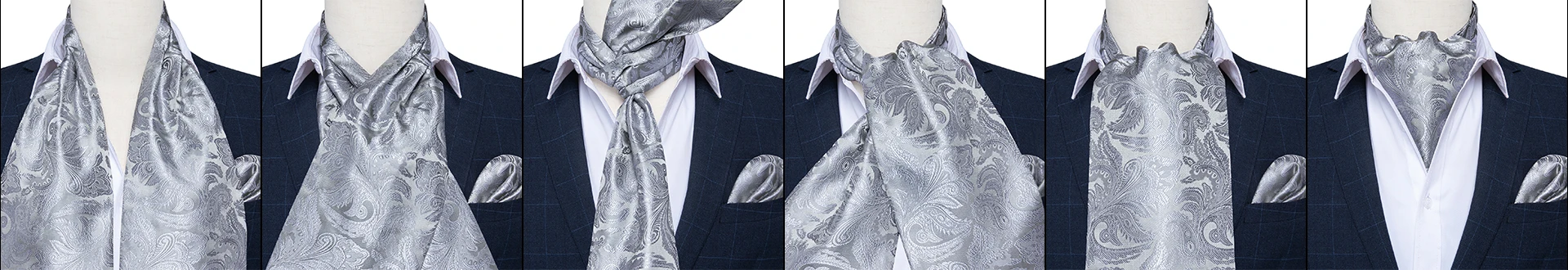 Men Suit Vest silver Paisley Floral Silk Wedding Waistcoat Men Ascot Tie Pocket Square Necktie Ring Sleeveless Jacket DiBanGu blazer suit