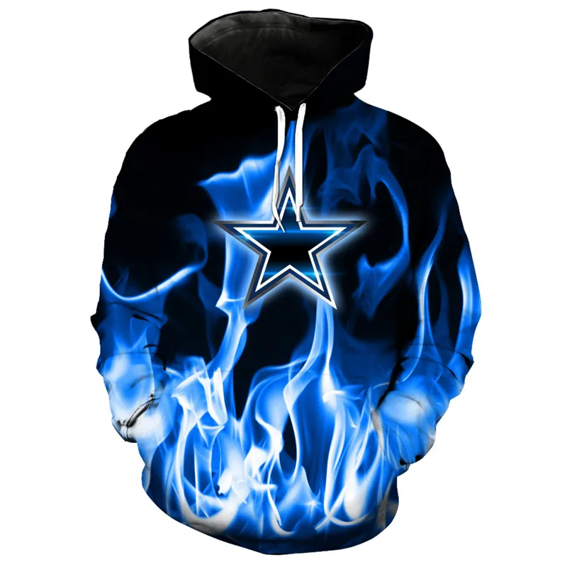 00041 Модная толстовка с 3d капюшоном Dallas Cowboys - Цвет: 00041