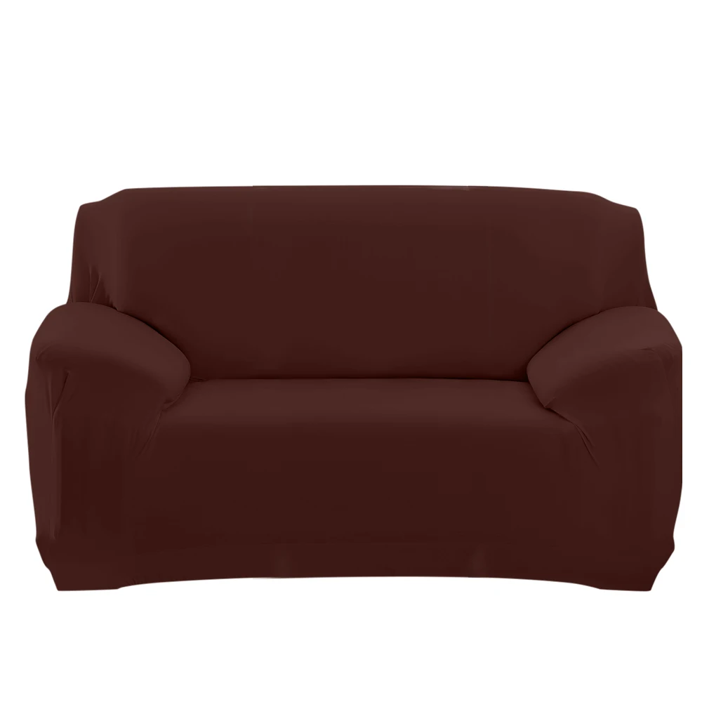 2 Seaters Coffee Polyester Sofa Covers For Living Room Spandex Stretch Sofa Cover Strapless Slipcover Removable Washable Sofa Cover Elastic - Цвет: 2 Seaters Coffee