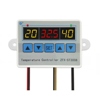 

ZFX-ST3008 Microcomputer Digital Display Temperature Controller Thermostat Intelligent Time Controller Adjustable Electronic Tem