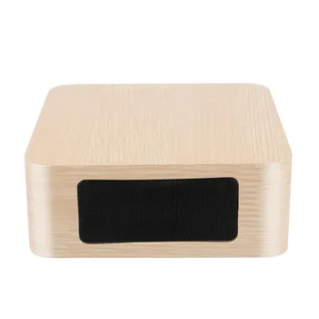 

HIPERDEAL Portable Wireless BT V4.2 Wooden Surround Speaker Dual Speaker Stereo Compact Portable Wireless Bluetooth Speaker
