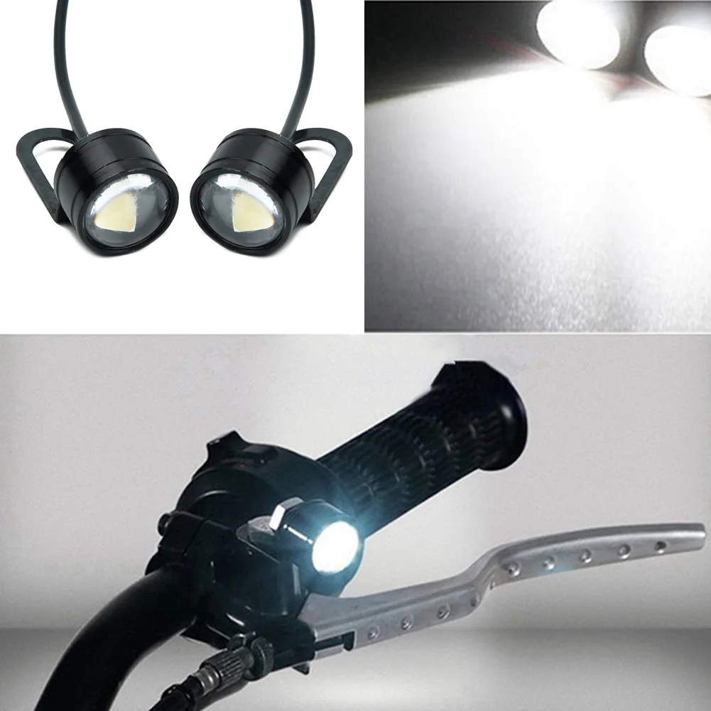 

2X Handlebar Spotlight Daytime Light Driving Fog Lamp LED Motorcycle Headlight S