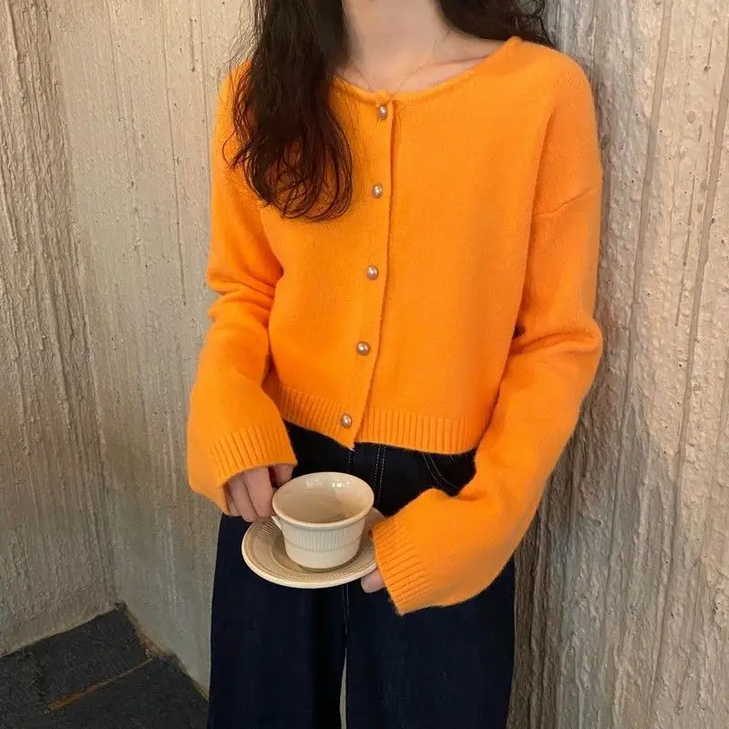 Cardigan Femme Ample à Manches Lanterne - Gilet Tricoté élégant Pour Automne Et Hiver, Col En V