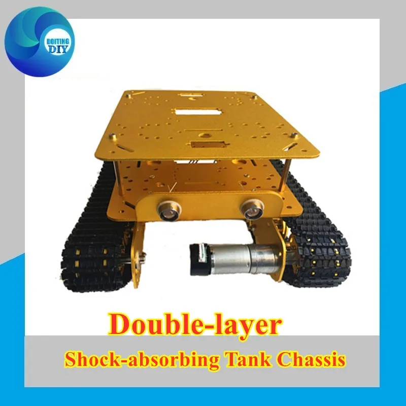 Double Chassis Shock Absorber Tank Chassis TS100 from DIY Crawler Tracked Model Robotic Experiment Functional