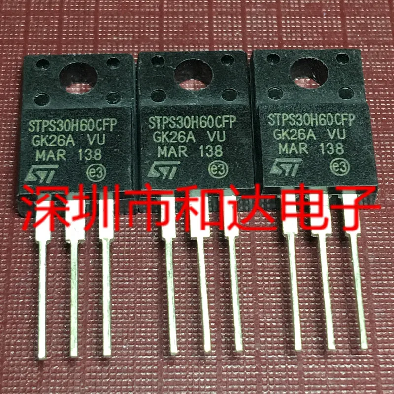 5 шт. STPS30H60CFP TO-220F 30A 60V