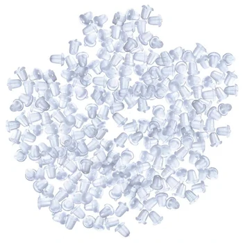 

1000Pcs Earring Backs Replacements, Compact Clear Ear Safety Back Pads for Fish Hook Wire Earrings DIY Making