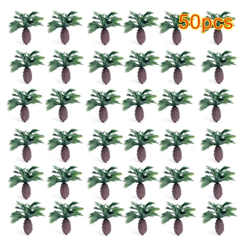 

50Pcs/set 3cm Tropical Coconut Tree Model Coconut Palm Toy for DIY Train Sand Table Building Decor