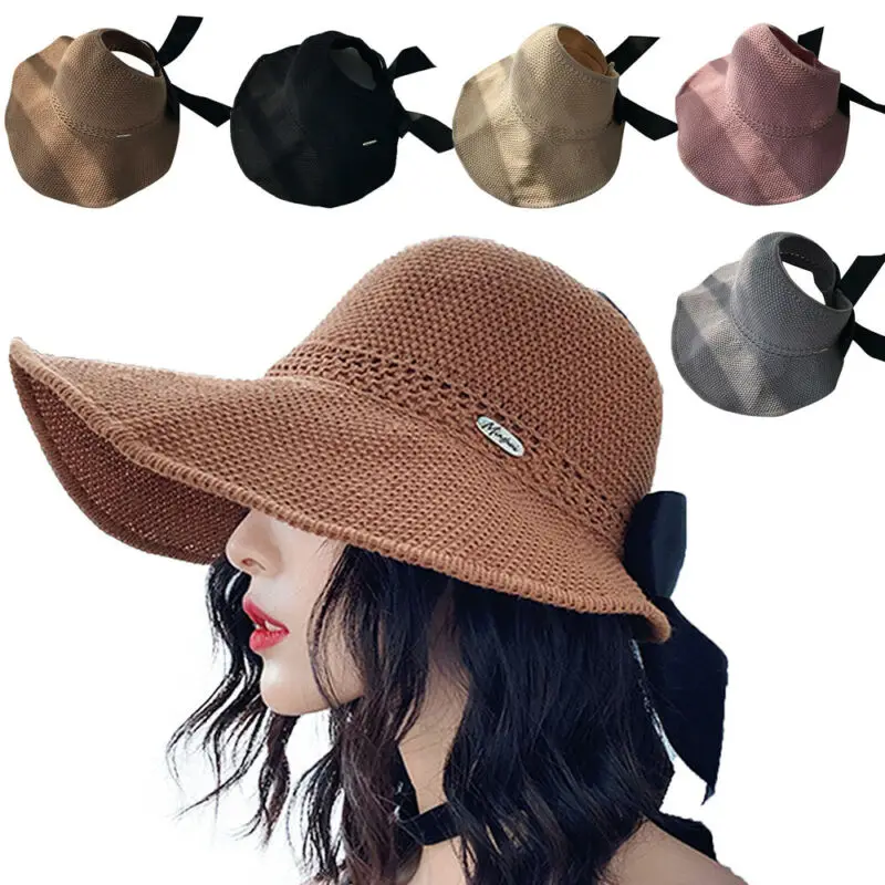 

2020 NEW LADIES WOMENS ADJUSTABLE TRAVEL SUMMER SUN STRAW HAT FOLDABLE BRIM TRILBY BOWLER