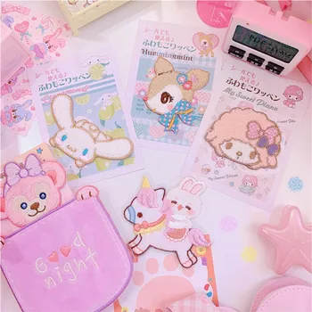 

1pc Cartoon Big Ear Dog Rabbit Deer Embroidery Cloth Paste Clothing Patch DIY Accessories Stick On Cute Patches For Kids