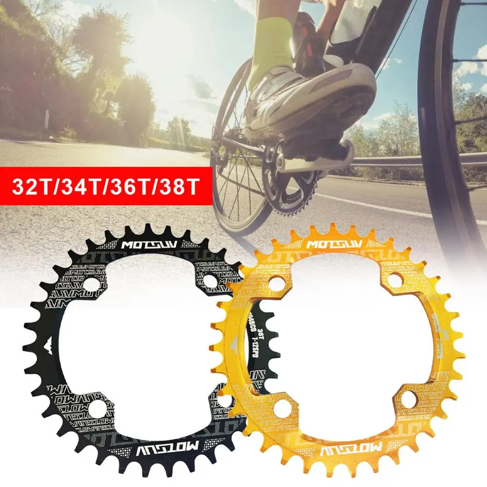Рукоятка велосипеда 104BCD 32t / 34t 36t 38t овальная цепь узкая широкая MTB велосипедная