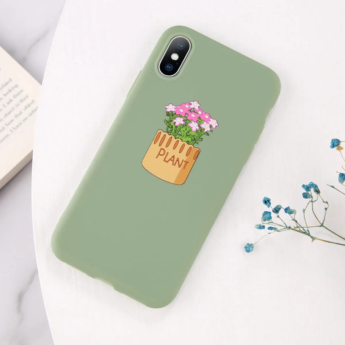 ottwn Cute Floral Phone Cover For iPhone 11 Case Soft TPU Back Cover For iPhone X XR XS Max 7 8 6S Plus 11 Funny Patterned Cover - Цвет: AC7058