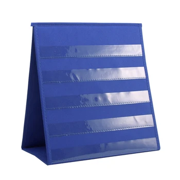 

Portable Pocket Chart Home Self Standing 5 Slots Study Number Display Funny Student Two Tone Desk Folding Double Sided for Class