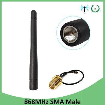 

10pcs 868MHz 915MHz Antenna 3dbi SMA Male Connector GSM 915 MHz 868 MHz antena antenne +21cm RP-SMA/u.FL Pigtail Cable
