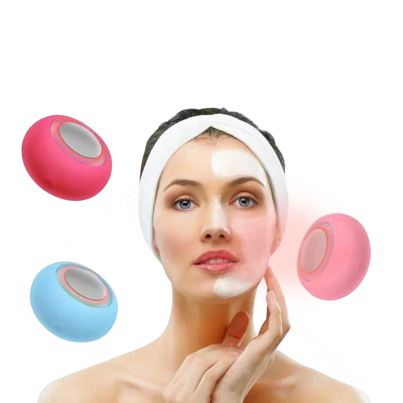 

Sonic Silicone Face Cleaning Brush ufo Smart Mask LED Light Therapy Vibration Face Mask Importer Facial Massager Pore Cleaner