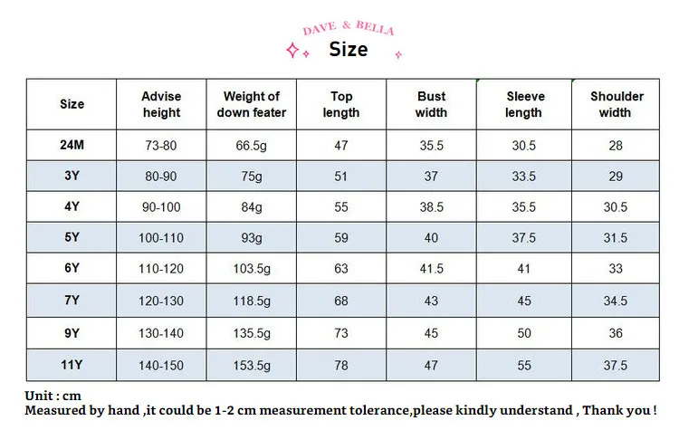 DB11622 dave bella/зимнее однотонное пуховое пальто с мехом для маленьких девочек верхняя одежда на молнии с капюшоном Детская куртка на 90% белом утином пуху с подкладкой