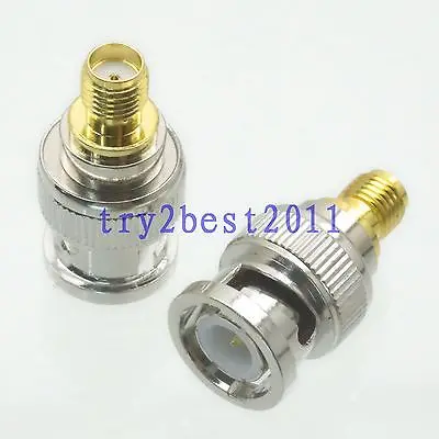 DHL/EMS 100 комплектов* 1pce разъем адаптера BNC штифт SMA jack pin RF коаксиальный Прямой-C1