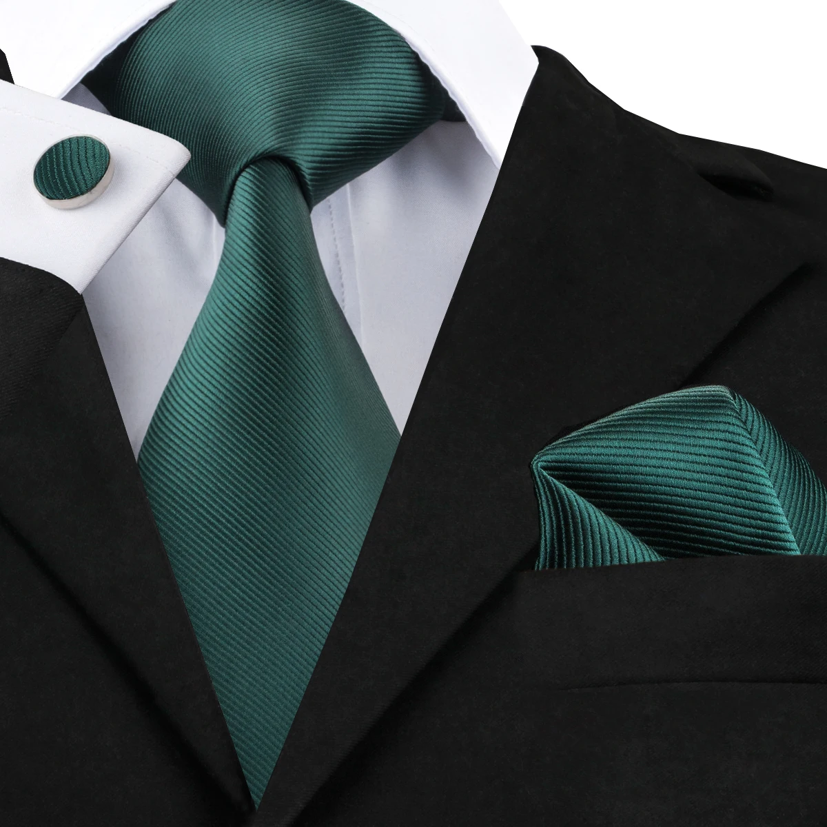 Мужские зеленые галстуки цветочный Галстук Пейсли Шелковый галстук Карманный квадратный набор для вечерние галстуки для бизнеса изумрудные Галстуки подарок Hi-Tie SN-3206 - Цвет: SN-830