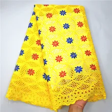 Цветные ткани Dentelle швейцарские кружева ткань из Дубая вуаль Suisses Африканский нигерийский кружевной ткани Высокое качество 5 ярдов