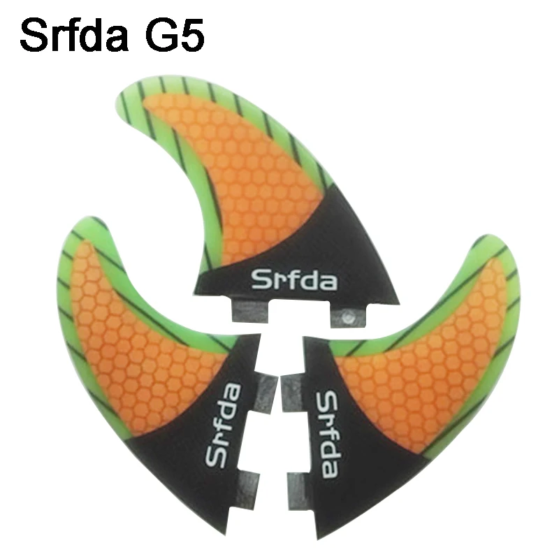 SRFDA Surf Fins Fcs/Fins Quillas Quilhas Keels 3pcs High Quality FCS-G5 Honeycomb Fiberglass Tail Surfboard Thrusters Rudder S