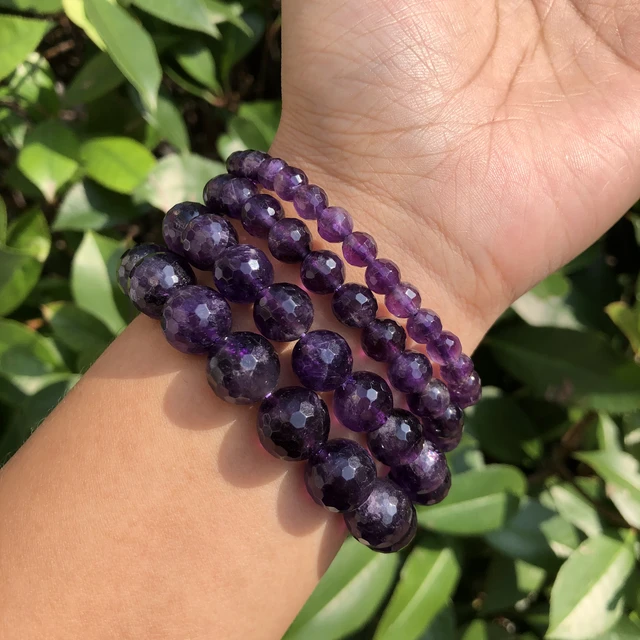 HOT AND BOLD Women Pack of 3 Black & Purple Amethyst Bracelet Price in  India, Full Specifications & Offers | DTashion.com