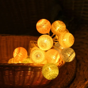

Home Room Yard Decor Party Fairy Lamp Tape Xmas Party Home Holiday Decoration Creative Color Ball LED Light String