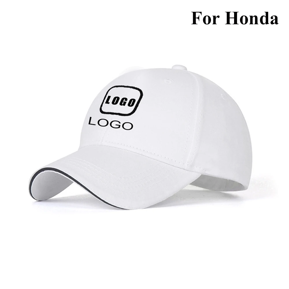 

Embroidery Baseball Cap White Snapback Hats Adjustable Breathable Sports Cap Outdoor Sunhat For Honda Accord CR-Z CR-V CIVIC
