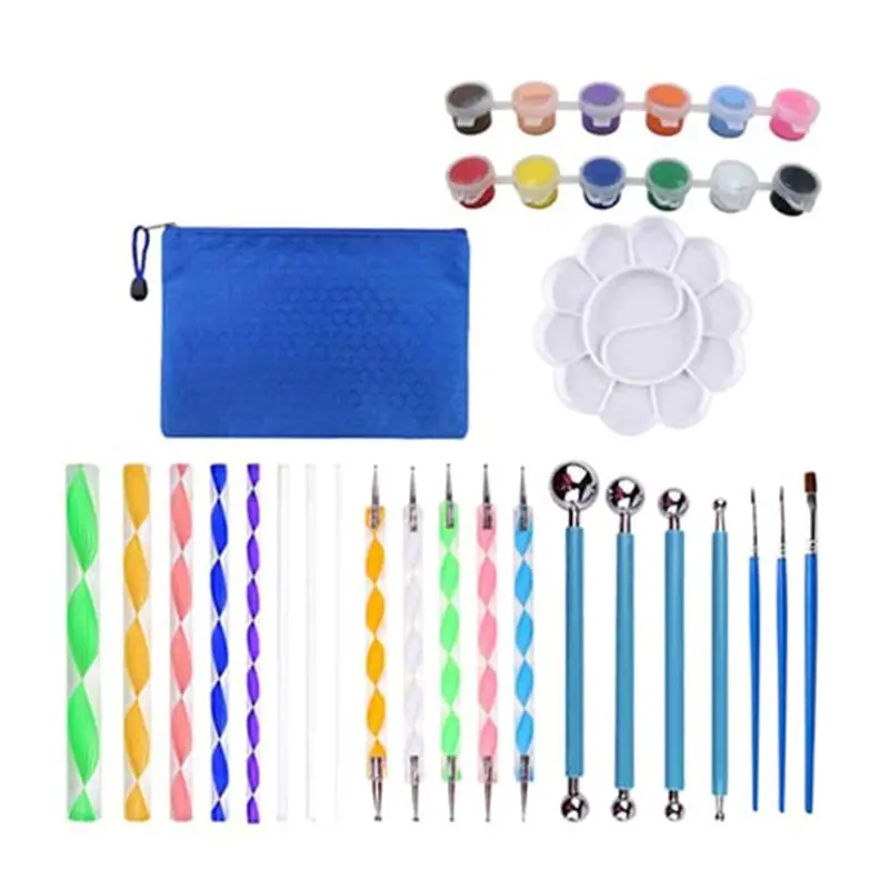 

34pcs Mandala Dotting Tools Set for Painting Rock Stone Ceramic Brush Acrylic