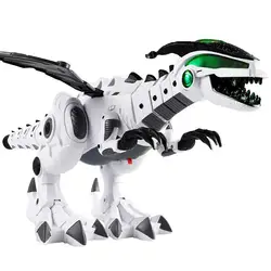 Brinquedo eletrônico grande andando dragão brinquedo de água de respiração fogo spray com som claro dinossauros mecânicos modelo brinquedos para crianças