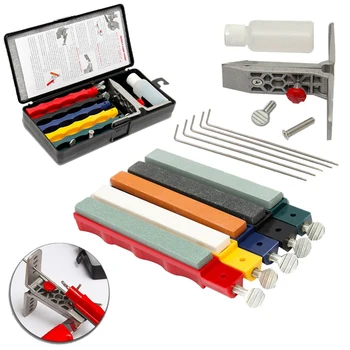 

Kitchen Fix-Angle Knife Sharpener Professional Sharpening System Set + 5x Whetstone