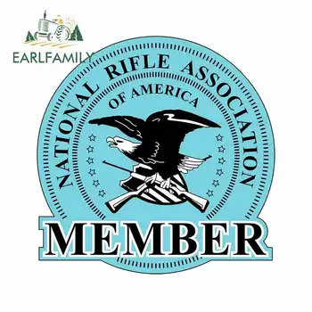 

EARLFAMILY 13cm x 12.3cm for NRA National Rifle Association Member Sign Funny Car Stickers Vinyl JDM Bumper Trunk Truck Graphics