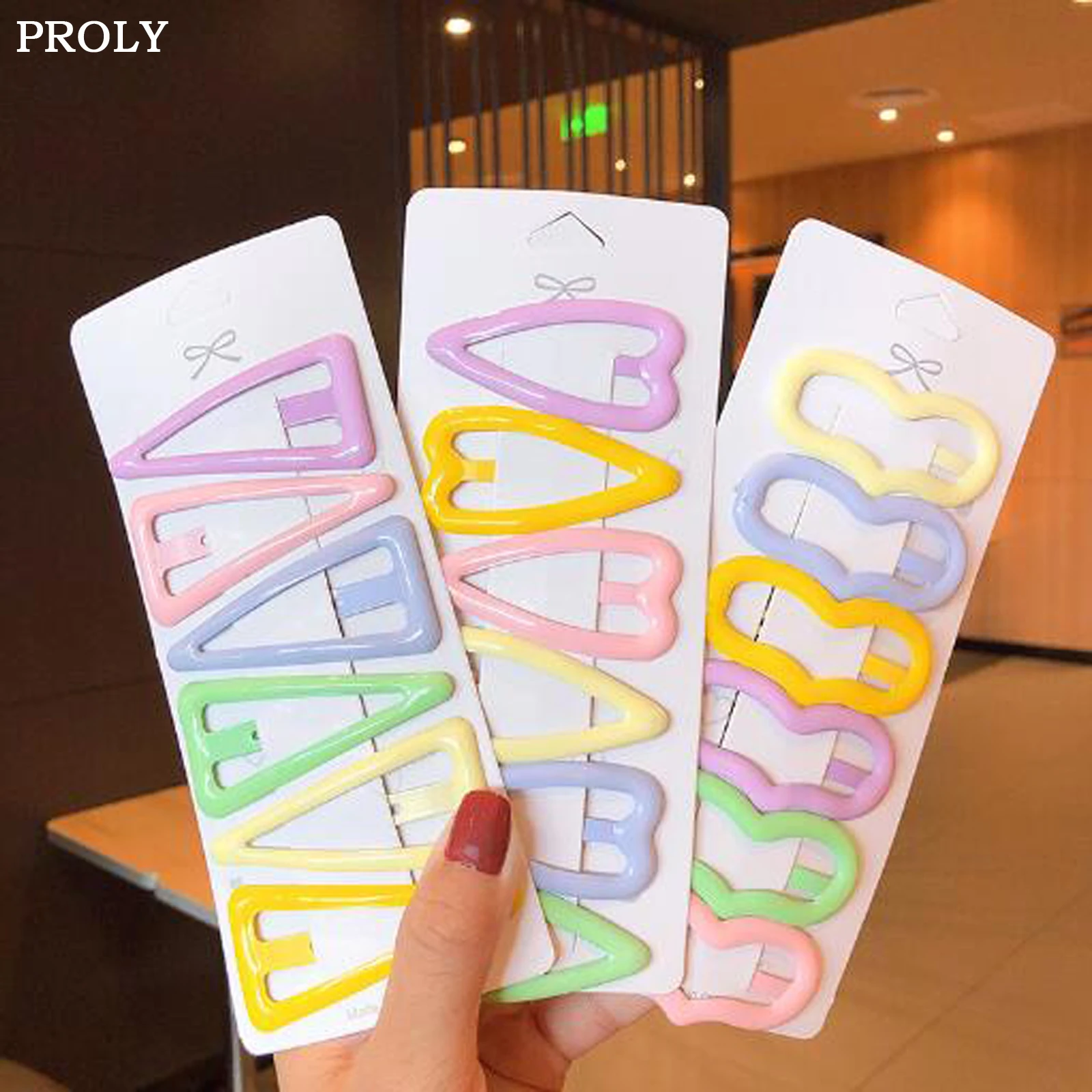 

PROLY 6/Pcs/Set Hairpins Girls Set Kids Hair Clips Simplicity Metal Barrettes Hair Accessories Colorful Headwear Wholesale