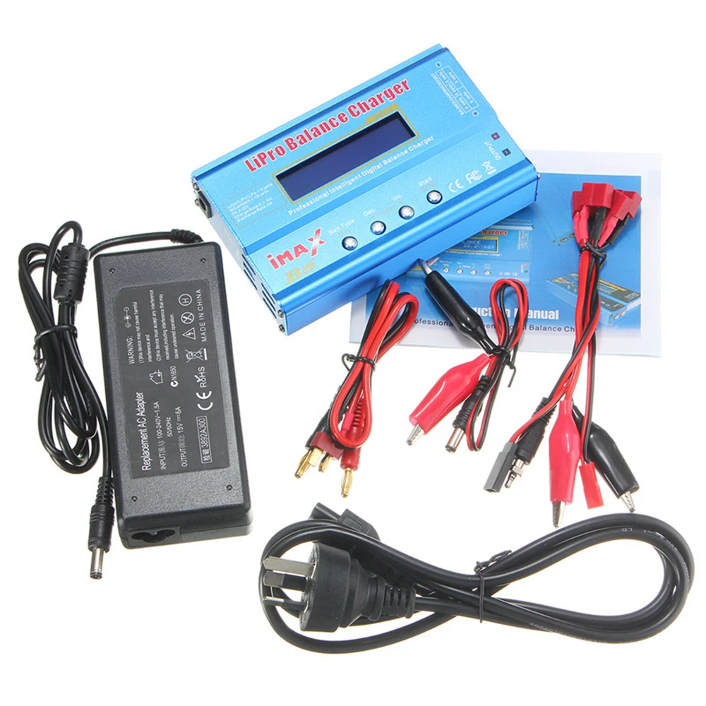 

15V 80W iMAX B6 LCD Screen Digital RC Lipo NiMh Li-ion Ni-Cd Battery Balance Charger Discharger with AC Adapter