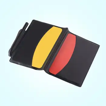 

Notebook Red/Yellow Cards World Cup Kit Wallet Pencil Yellow Set Red Sport Portable Football Penalty