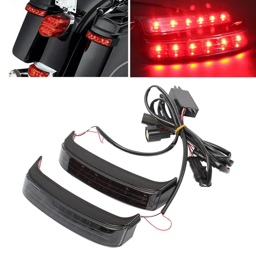

Motorcycle Saddlebag LED Running Brake Turn Light Smoke Len For Harley Touring Electra Glide CVO Road Glide Road King 2014-2020