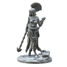 

1/ 24 75mm Resin Model Ancient Egypt Girl with Snake Figure Unpainted Colourless