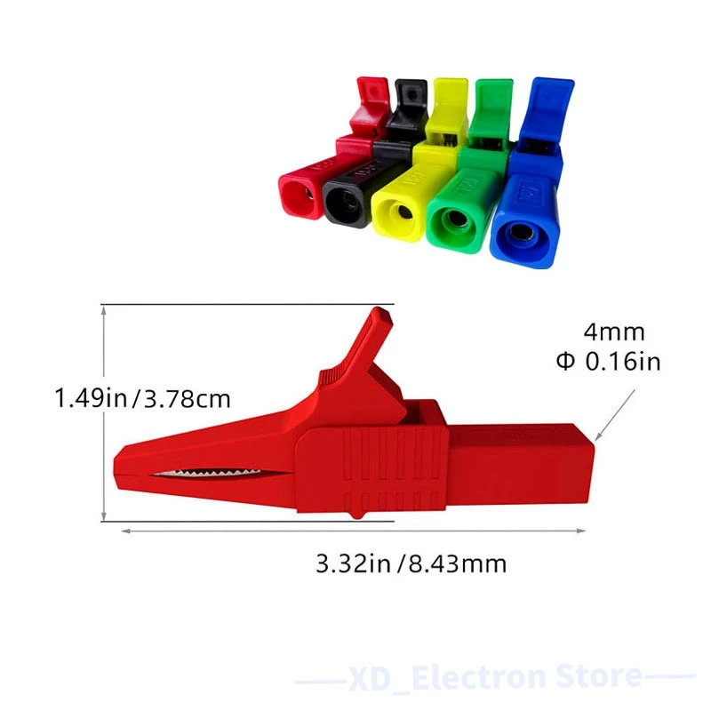 braçadeira de crocodilo, multímetro, Test Clip, 4mm, P2003, 1000V, 32A, 10Pcs