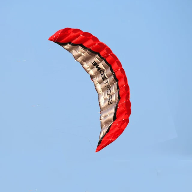 High Quality  2.5m Red Dual Line Parafoil Kite  WithFlying Tools Power Braid Sailing Kitesurf Rainbow Sports Beach 4