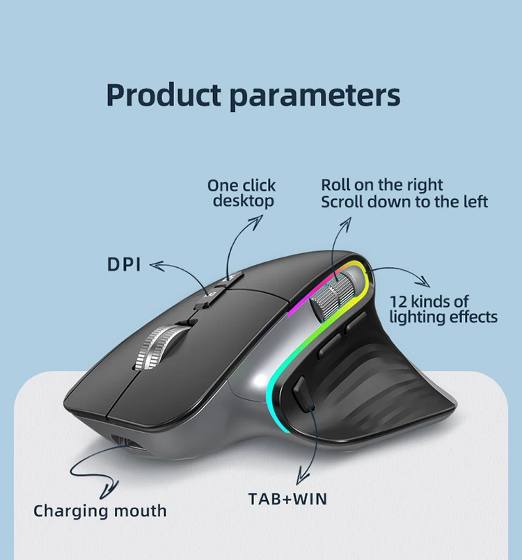 wireless mouse for mac Type C 2.4G Wireless Mouse Rechargeable Bluetooth Silent Ergonomic Computer 4000 DPI For Tablet Macbook Air Laptop Gaming Office mini computer mouse