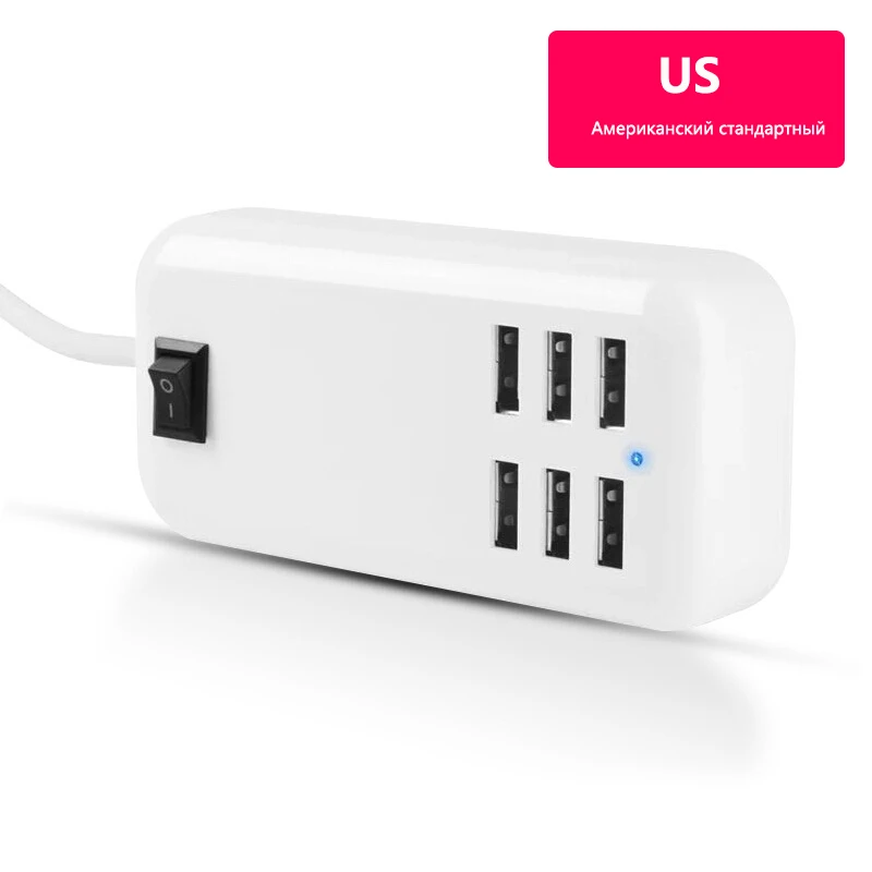 60 Вт, 15 Вт, 30 Вт, USB адаптер питания, 12, 6 портов, usb зарядная станция, розетка, кабель, ЕС, США, вилка для смартфона, планшета, настольного компьютера и т. Д