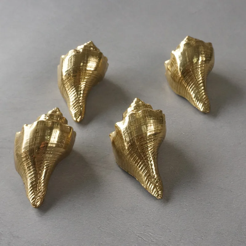 conch criativo em forma de alcas latao solido gaveta armario macaneta porta sapatos gabinete mobiliario alca ouro decoracao puxa ferragem 01